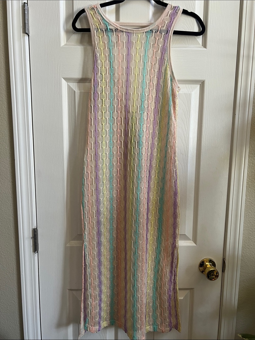 Miken Pastel Multicolor Crochet Tank Top